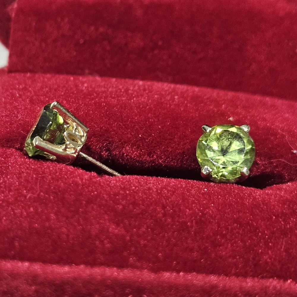 Radiant Green Gemstone Earrings